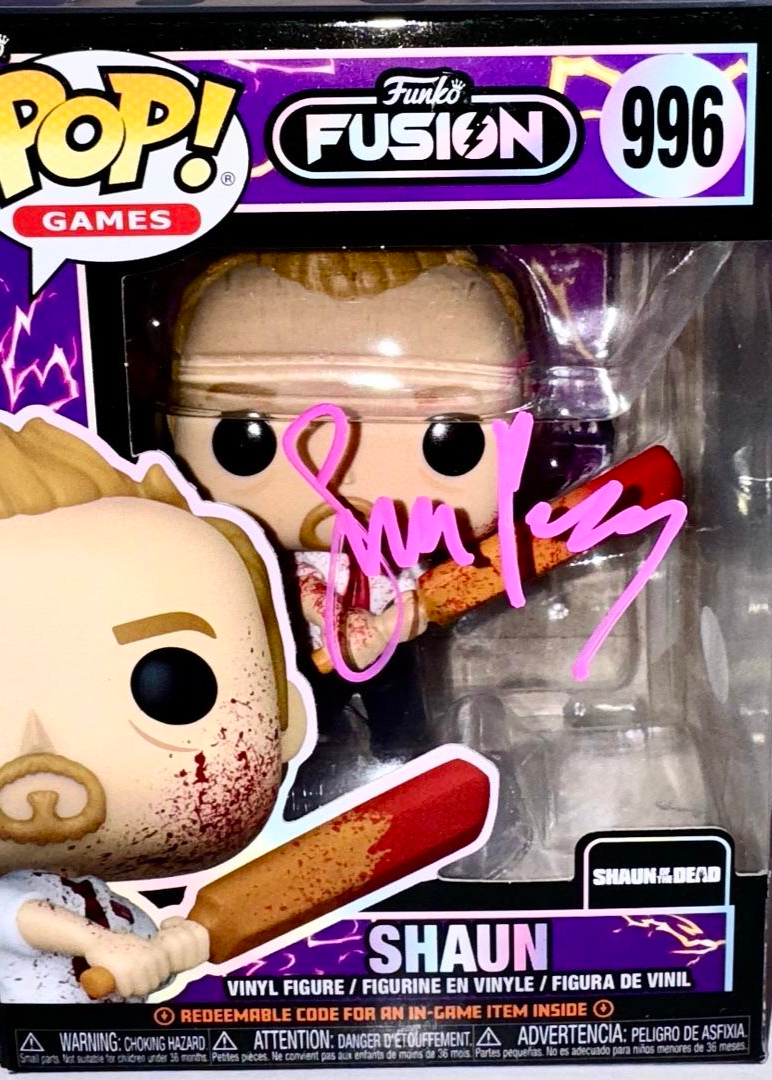 Simon Pegg Signed Funko Pop #996 "Shaun" (Shaun Of The Dead) - JSA COA #01